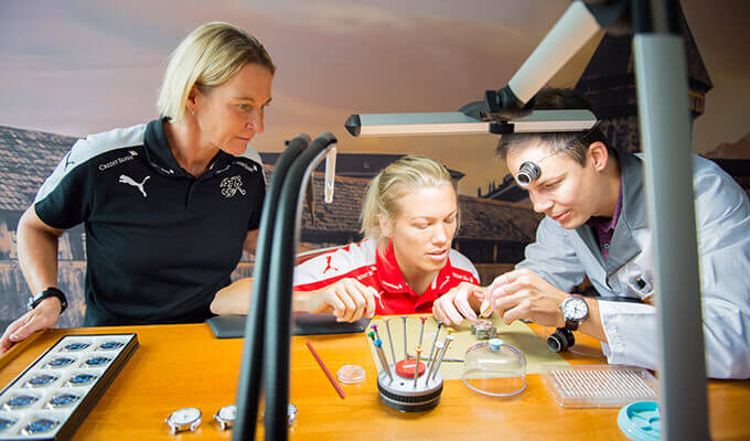 The Swiss Women’s National Team visits Carl F. Bucherer. 