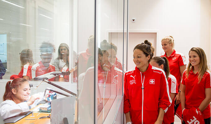 The Swiss Women’s National Team visits Carl F. Bucherer. 